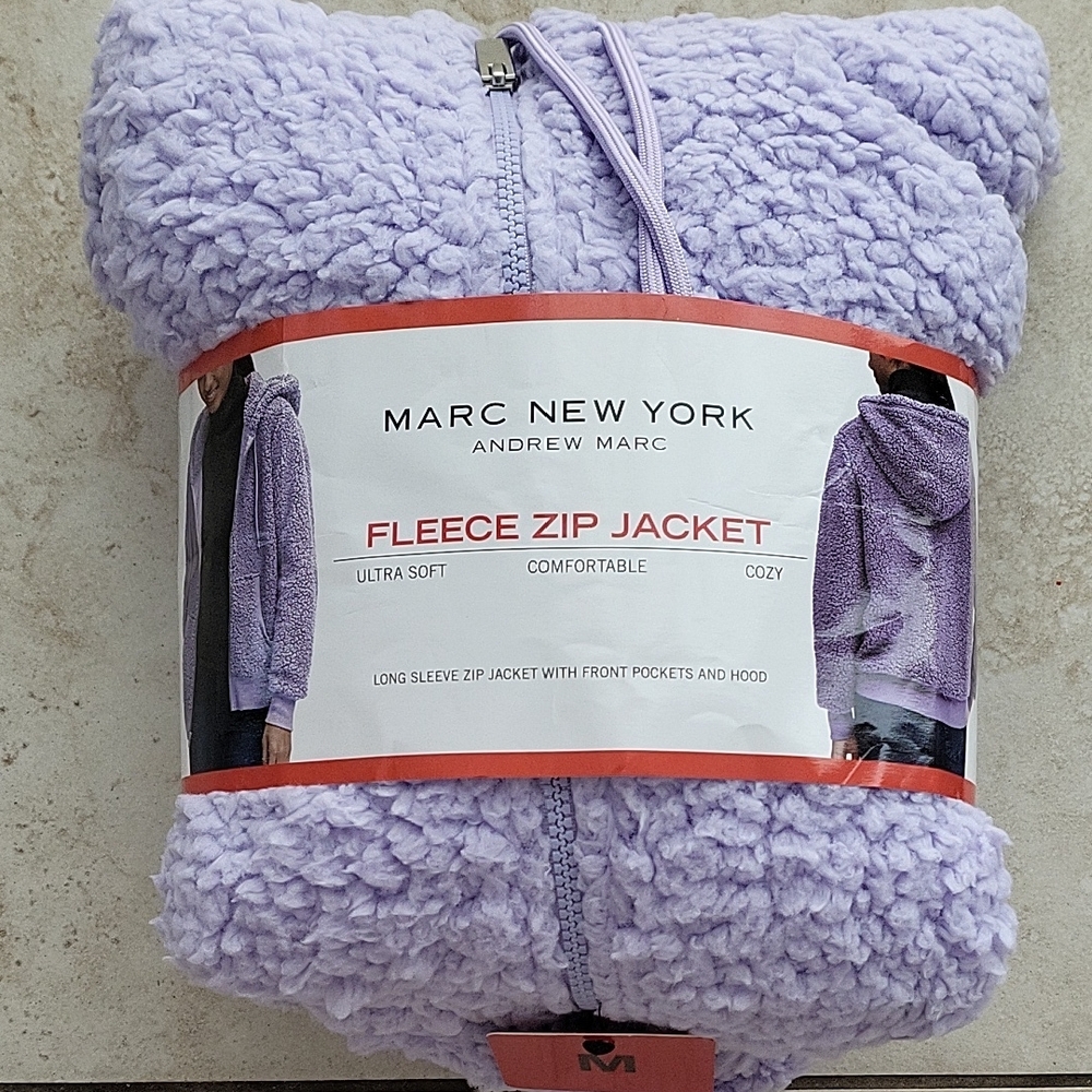 Marc New York Lavender Fleece Zip Jacket